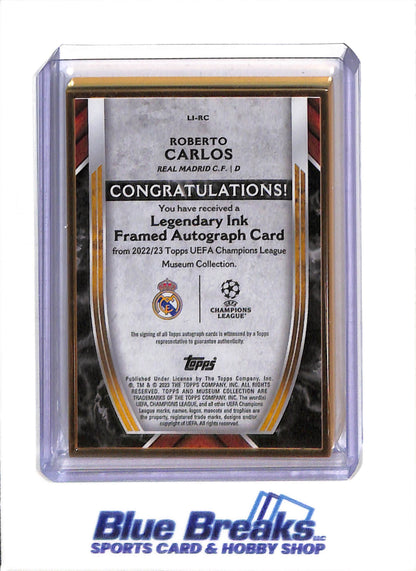 2023 Topps - UEFA Museum Collection - Legendary Ink - Auto - Roberto Carlos - 17/25 - #LI-RC - Soccer - Real Madrid