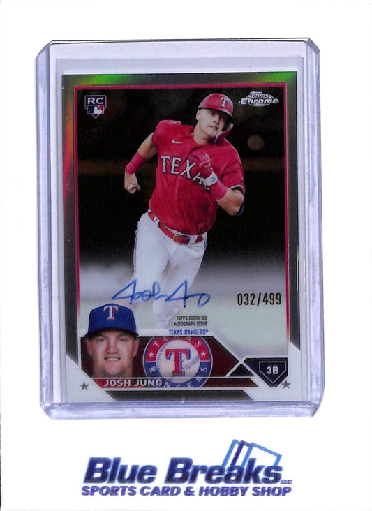 2023 Topps - Chrome Refractor - Auto - Josh Jung - 032/499 - #RA-JJ - Baseball - Rangers
