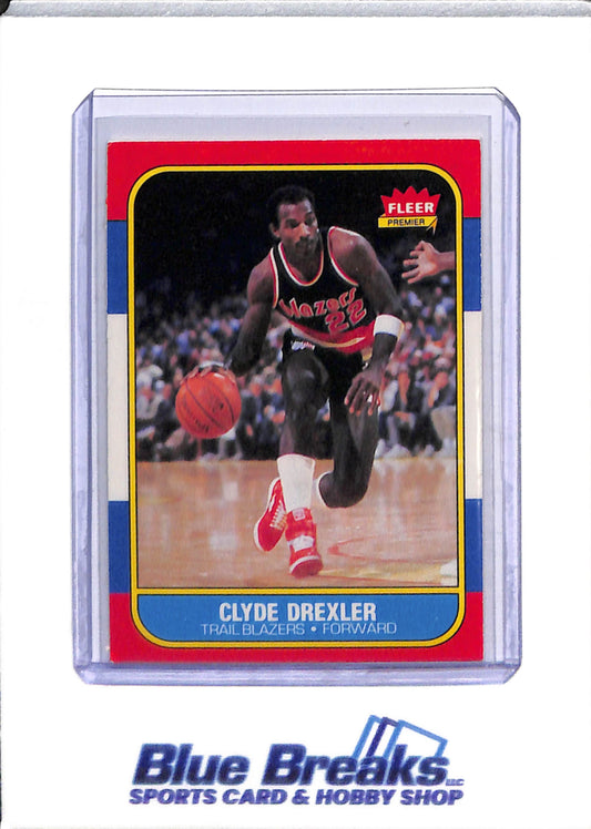 1986 Fleer - Clyde Drexler - #26 - Basketball - Trailblazers