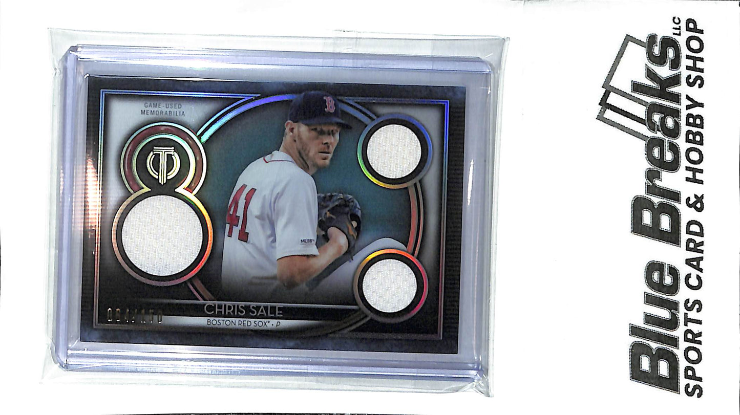 2020 Topps Triple Tribute - Triple Relic - Chris Sale - 064/150 - baseball - Red Sox