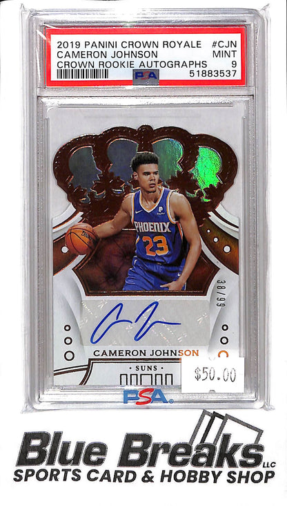 2019 Panini Crown Royale - Cameron Johnson Auto - CR-CJN 38/99 - PSA 10 - Basketball - Suns