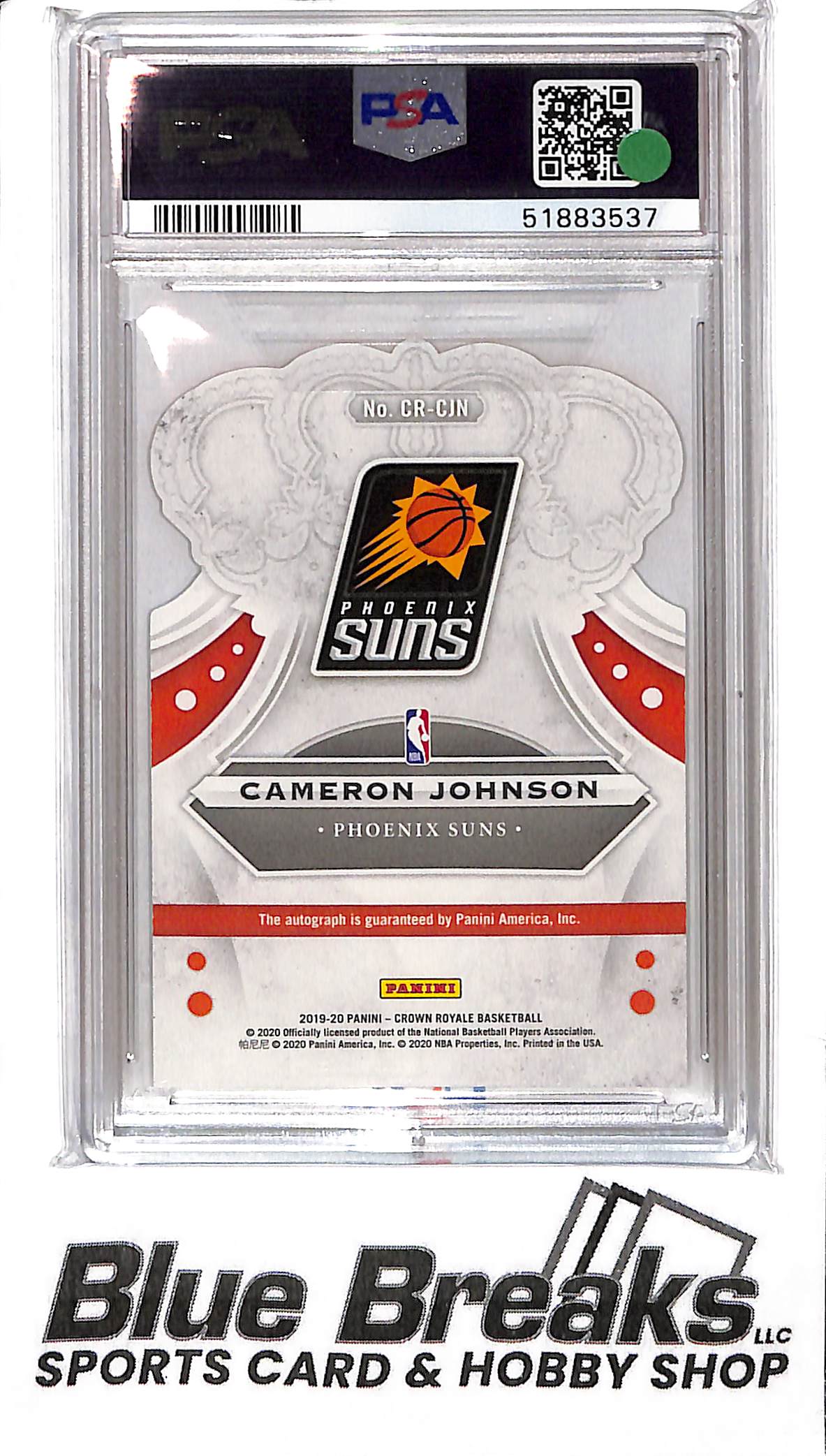 2019 Panini Crown Royale - Cameron Johnson Auto - CR-CJN 38/99 - PSA 10 - Basketball - Suns
