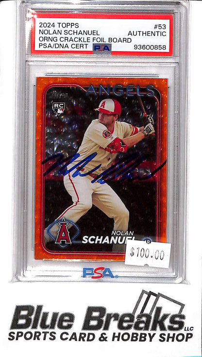 2024 Topps - Nolan Schanuel #53 - In-Person Auto - PSA Auto Auth - 231/299 - Baseball - Angels
