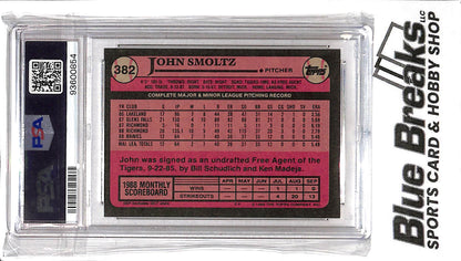 1989 Topps - John Smoltz - #382 - IP Auto - Baseball - Braves