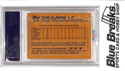 1988 Topps - Tom Glavine - #779 - IP Auto - PSA Auto Auth - Baseball - Braves