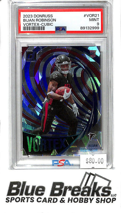 2023 Donruss - Bijan Robinson - VOR-21 - Cubic 38/50 - PSA 9 - Football - Falcons