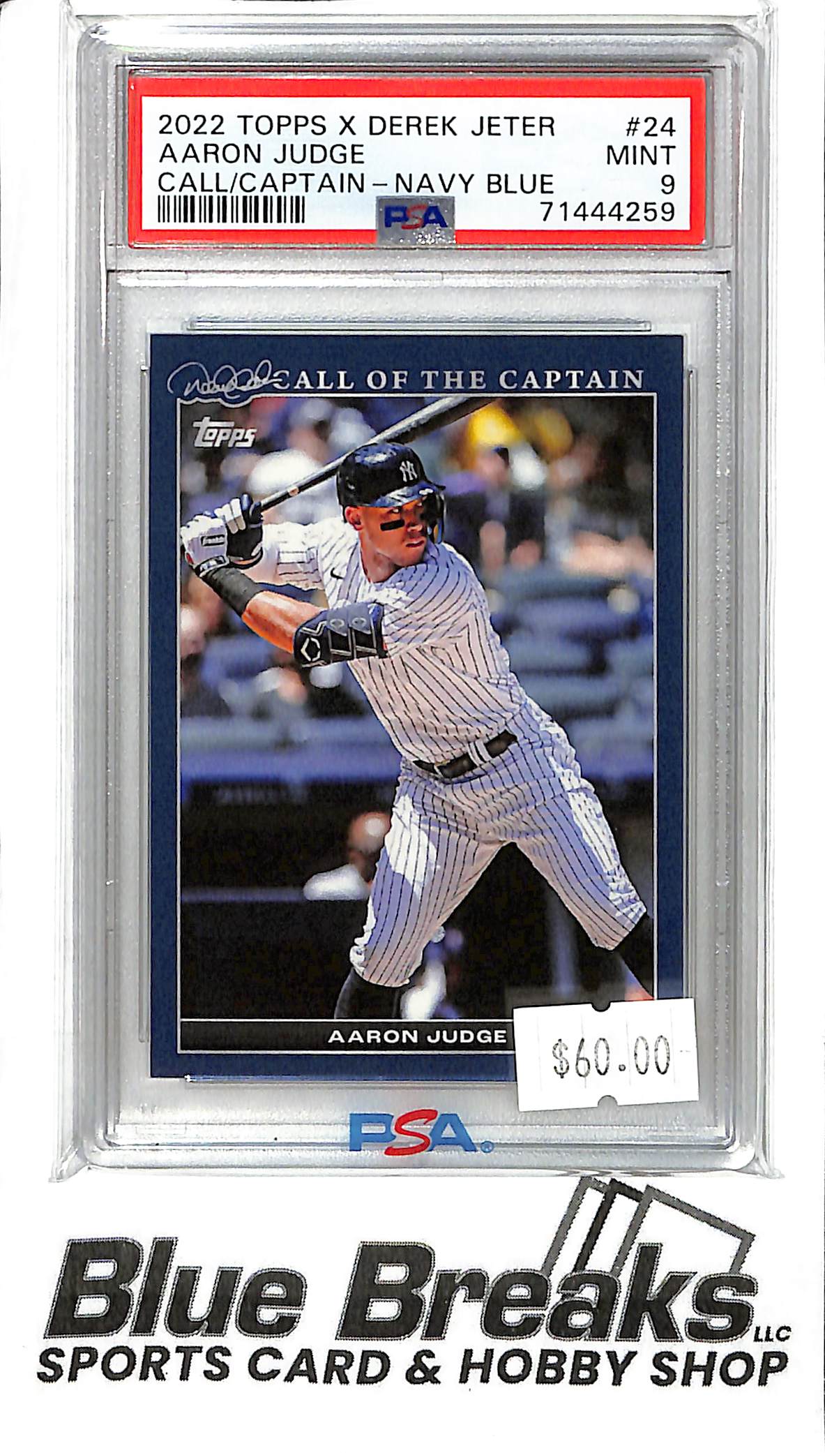2022 Topps x Derek Jeter - Aaron Judge - #24 - Call of the Captain - 090/175 - PSA 9 - Baseball - Yankees