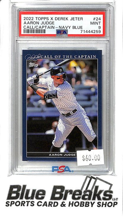 2022 Topps x Derek Jeter - Aaron Judge - #24 - Call of the Captain - 090/175 - PSA 9 - Baseball - Yankees