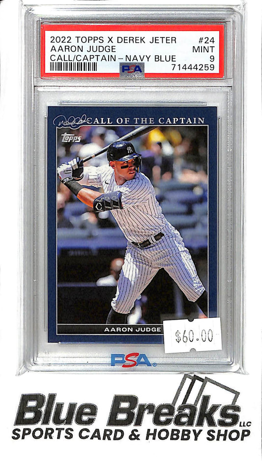 2022 Topps x Derek Jeter - Aaron Judge - #24 - Call of the Captain - 090/175 - PSA 9 - Baseball - Yankees