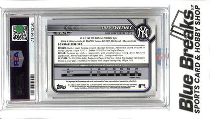 2022 Bowman Mega - Trey Sweeney - BCMA-TS - Auto - PSA 10 - Baseball - Yankees