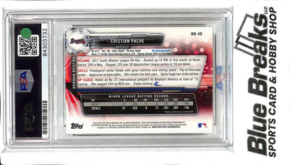 2017 Bowman - Christian Pache - IP Auto - PSA Auto 10 - Baseball - Braves