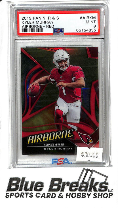 2019 Panini Rookies & Stars - Kyler Murray AIR-KM - Airborne Red 33/75 - PSA 9 - Football - Cardinals
