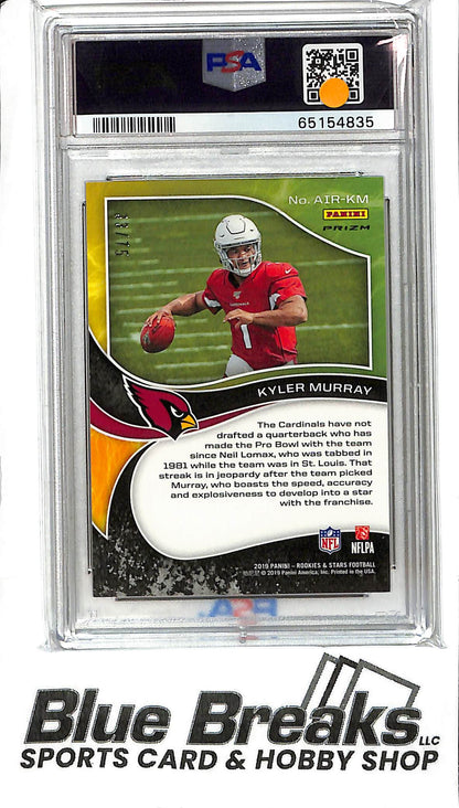 2019 Panini Rookies & Stars - Kyler Murray AIR-KM - Airborne Red 33/75 - PSA 9 - Football - Cardinals
