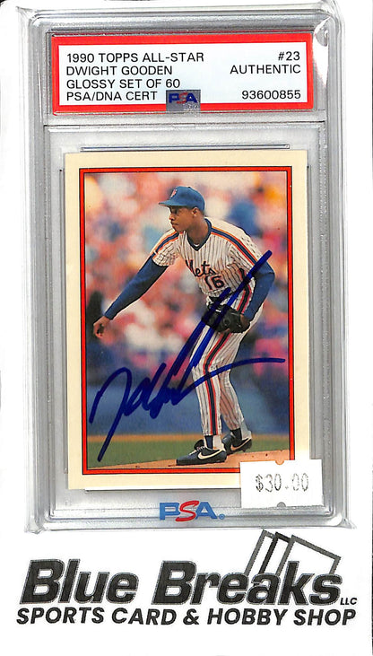1990 Topps All-Star - Dwight Gooden - IP Auto - PSA Authentic - Baseball - Mets