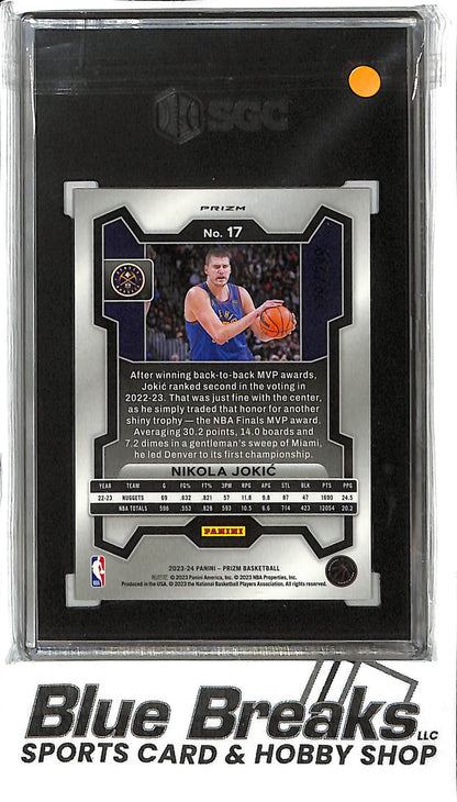 2023-24 Panini Prizm - Nikola Jokic #17 - Red Prizm 129/299 - SGC 9.5 - Basketball - Nuggets