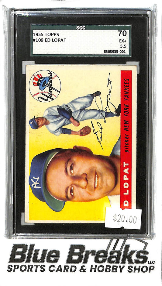 1955 Topps - Ed Lopat - #109 - SGC 70 - Baseball - Yankees