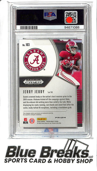 2020 Panini Prizm Draft Picks - Jerry Jeudy #103 - Silver Prizm - PSA 10 - Football - Alabama - Browns