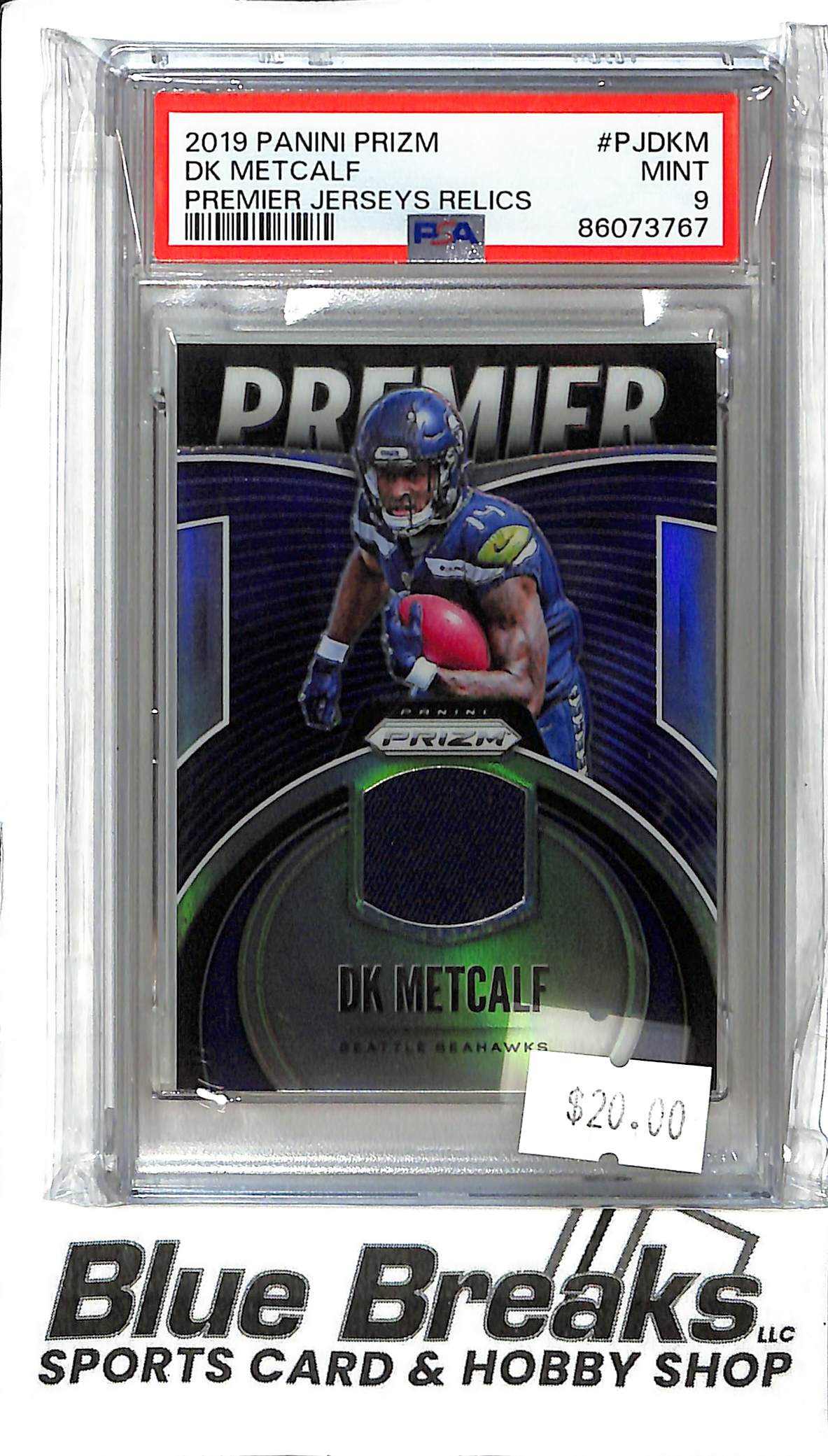 2019 Panini Prizm - DK Metcalf PJ-DKM - Silver Prizm - PSA 9 - Football - Seahawks