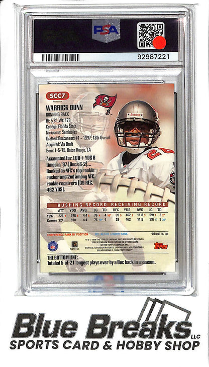 1998 Stadium Club Chrome - Warrick Dunn SCC7 - Refractor - PSA 9 - Football - Buccaneers