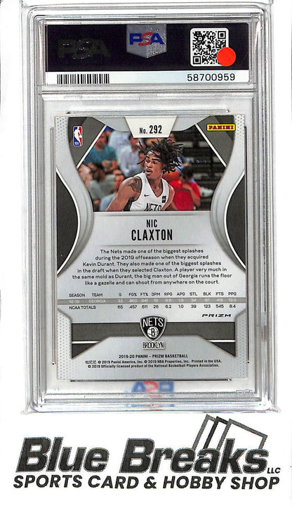 2019 Panini Prizm - Nic Claxton #292 - Orange Ice - PSA 10 - Basketball - Nets