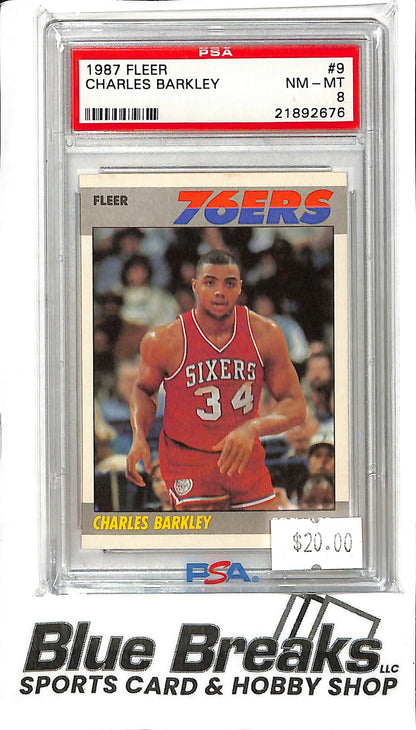 1987 Fleer - Charles Barkley #8 - PSA 8 - Basketball - 76ers