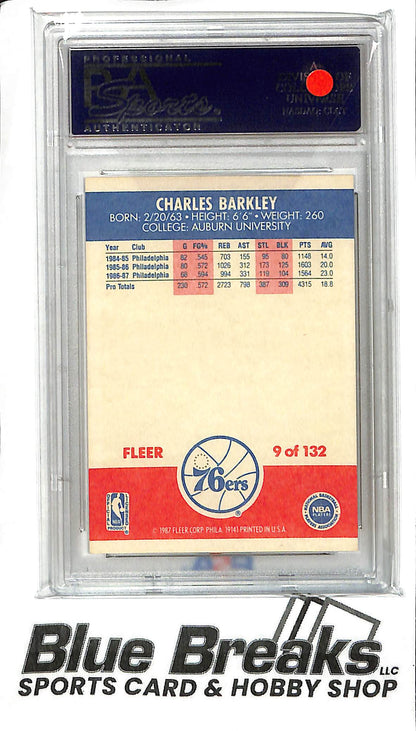 1987 Fleer - Charles Barkley #8 - PSA 8 - Basketball - 76ers