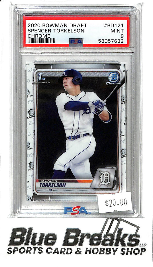 2020 Bowman Draft - Spencer Torkelson BD-121 - 1st Bowman Chrome - PSA 9 - Baseball - Tigers