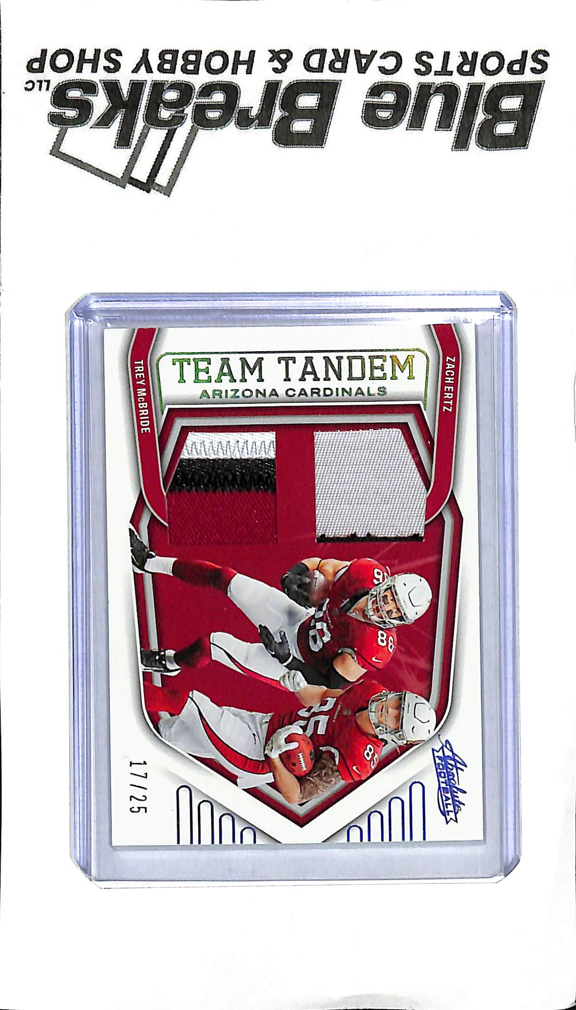 2022 Panini Absolute - Zach Ertz Trey McBride - Team Tandem TT-ZT 17/25 - Football - Cardinals