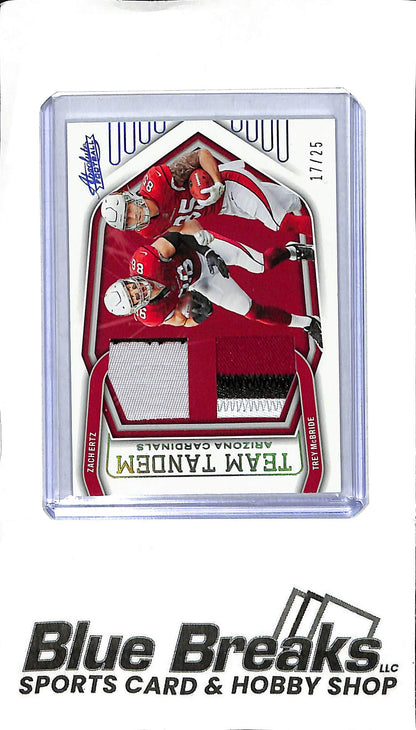 2022 Panini Absolute - Zach Ertz Trey McBride - Team Tandem TT-ZT 17/25 - Football - Cardinals