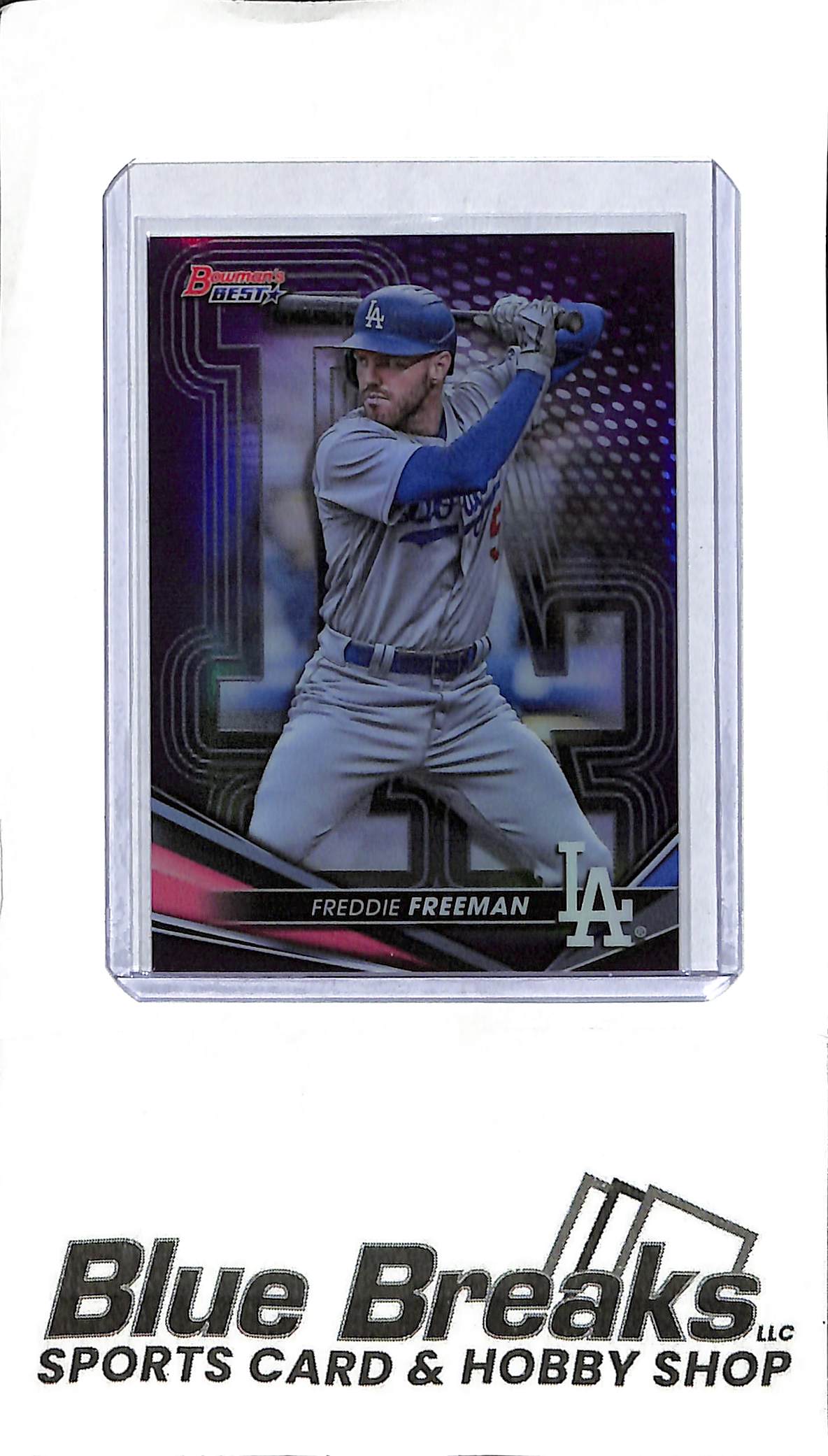 2022 Bowmans Best - Freddie Freeman #37 - Purple 051/250 - Baseball - Dodgers