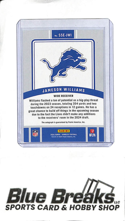 2024 Donruss - Jameson Williams Auto - SSE-JWI - Football - Lions