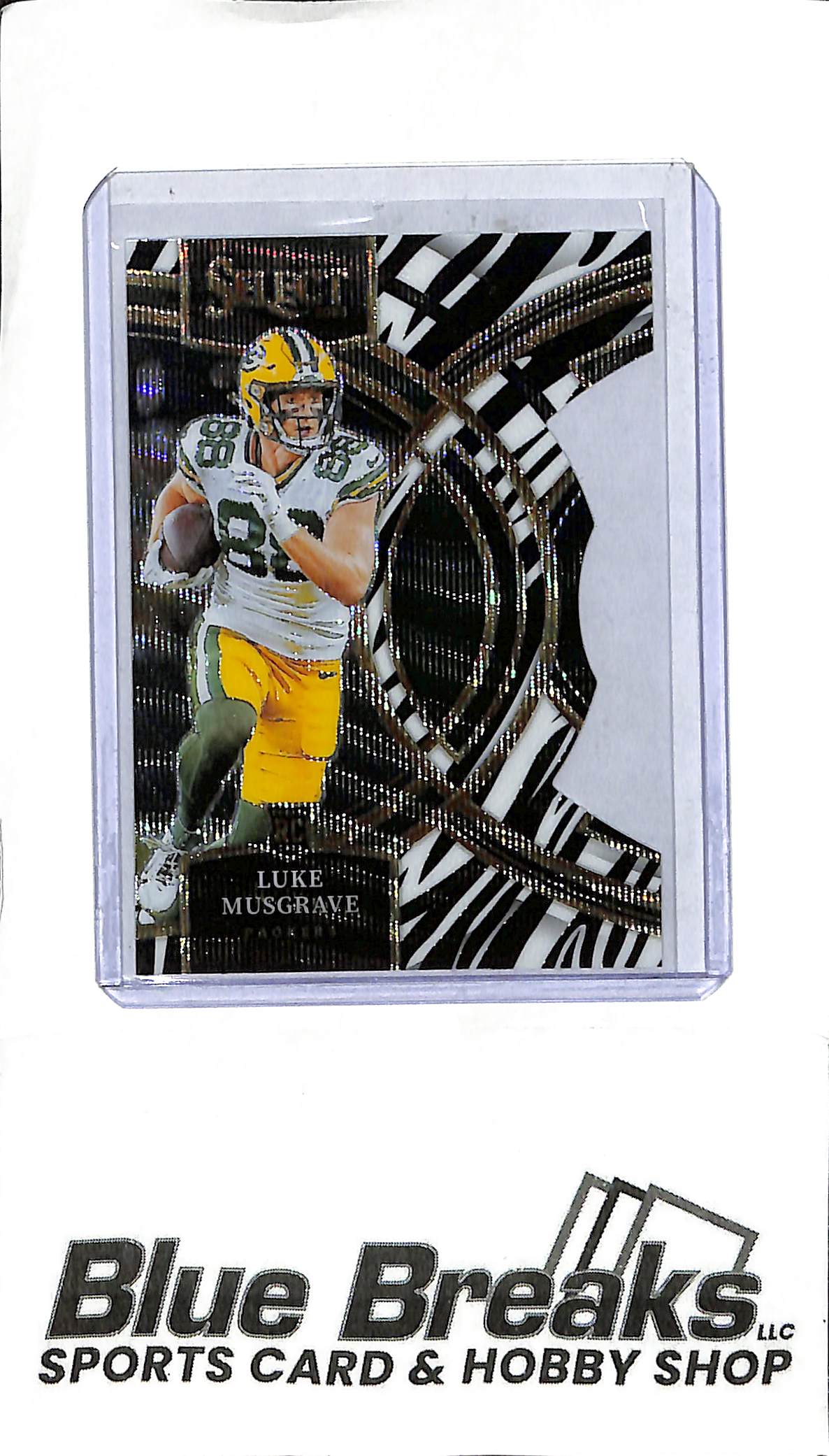 2023 Panini Select - Luke Musgrave #166 - Zebra Die-Cut - Case Hit - Football - Packers