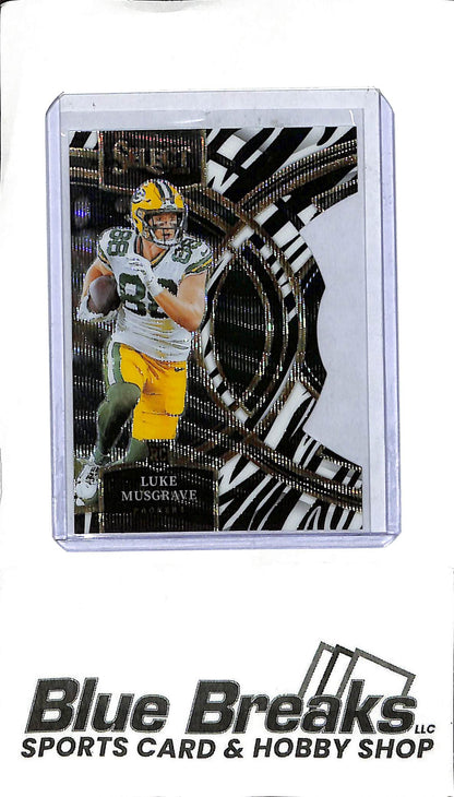 2023 Panini Select - Luke Musgrave #166 - Zebra Die-Cut - Case Hit - Football - Packers
