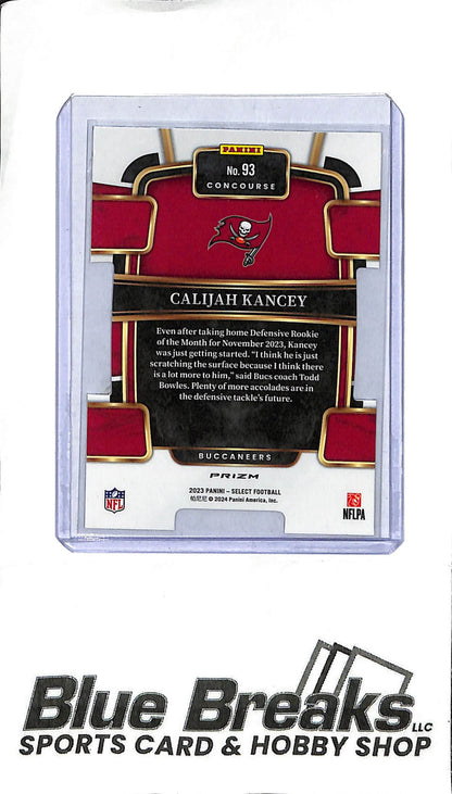 2023 Panini Select - Calijah Kancey #93 - Zebra Die-Cut - Case Hit - Football - Buccaneers