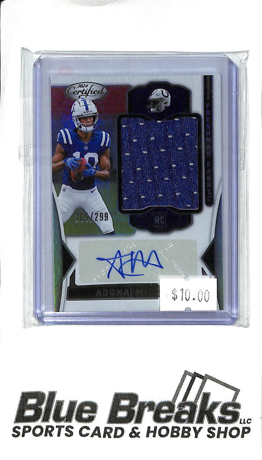 2024 Panini Certified - Adonai Mitchell FMS-AML - RPA 265/299 - Football - Colts