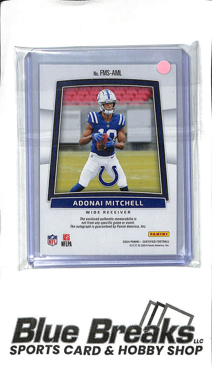 2024 Panini Certified - Adonai Mitchell FMS-AML - RPA 265/299 - Football - Colts