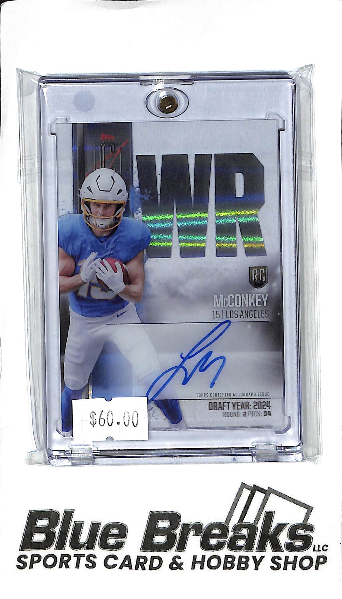 2024 Topps Signature Class - Ladd McConkey RCC-LM - Rookie Auto - Football - Chargers