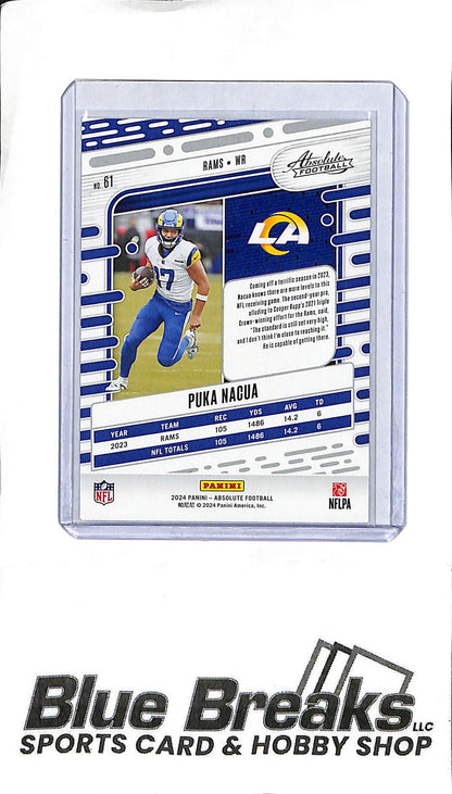 2024 Panini Absolute - Puka Nacua #61 - 50/50 - Football - Rams