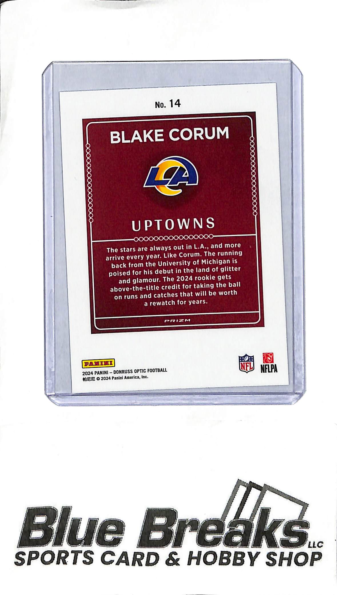 2024 Donruss Optic - Blake Corum - Uptowns # 14 - Rookie - Football - Rams