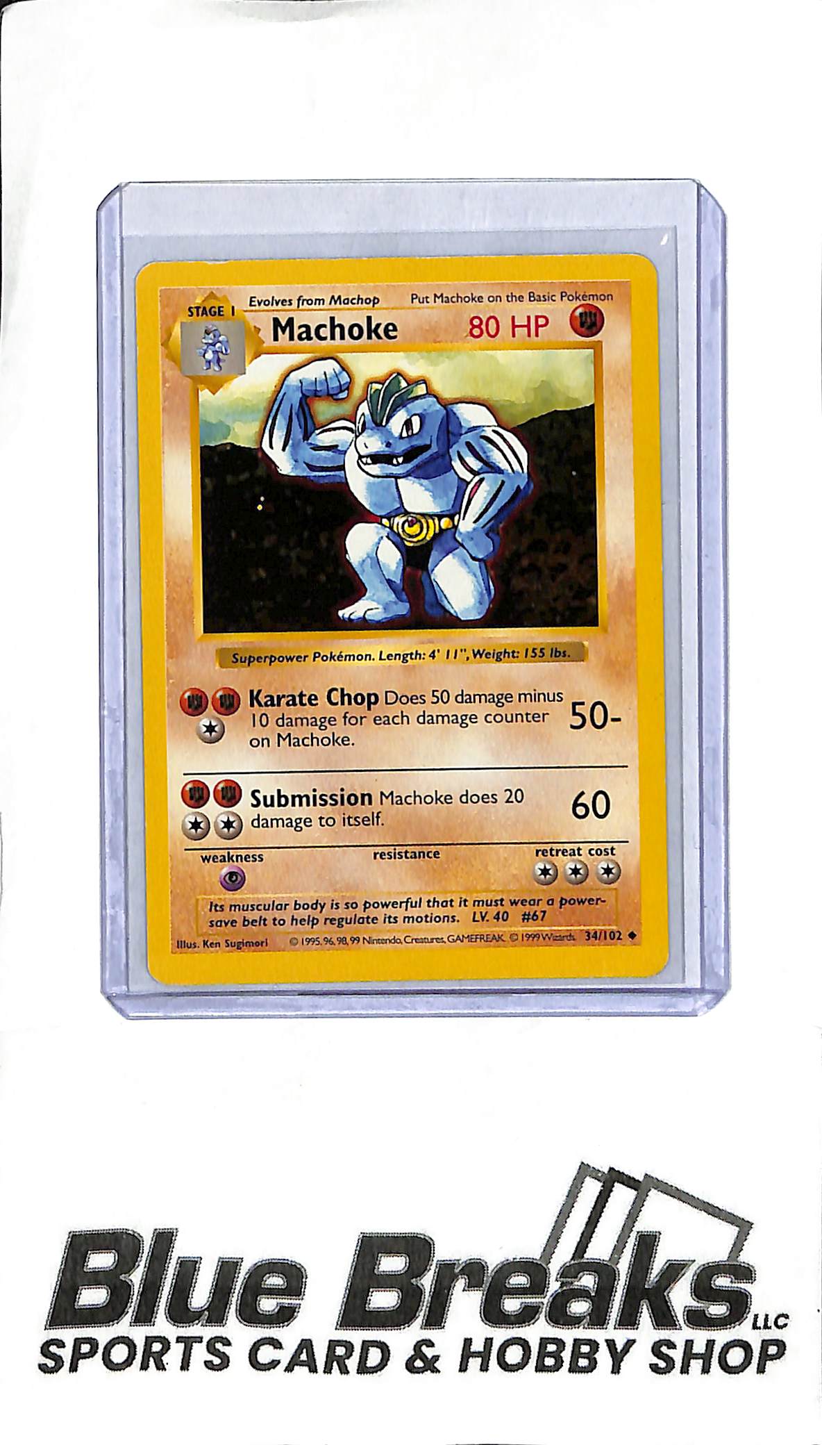 Pokémon - Machoke Shadowless - 34/102