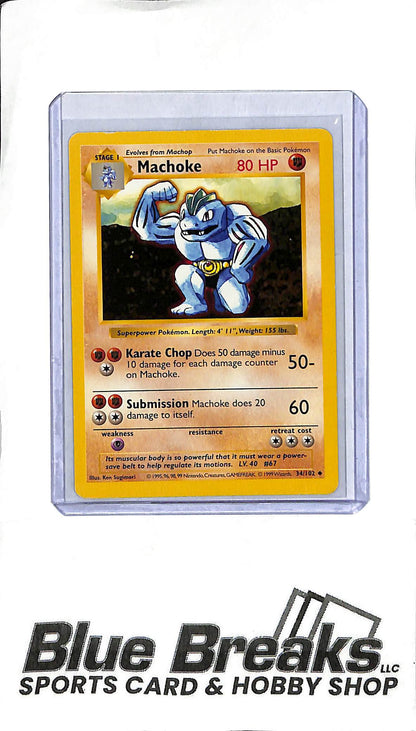 Pokémon - Machoke Shadowless - 34/102