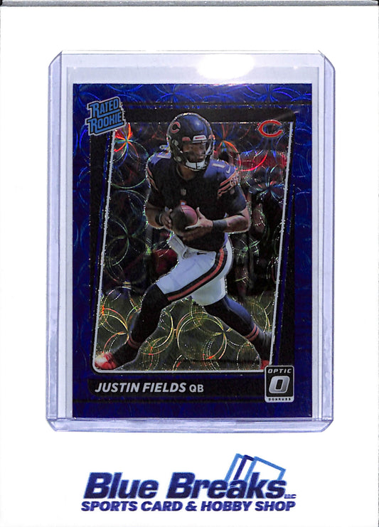 2021 Panini - Donruss Optic - Blue Scope - Rated Rookie - Justin Fields - #204 - Football - Bears