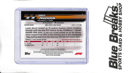 2024 Paddock Pass - Lando Norris #7 - Red - F1