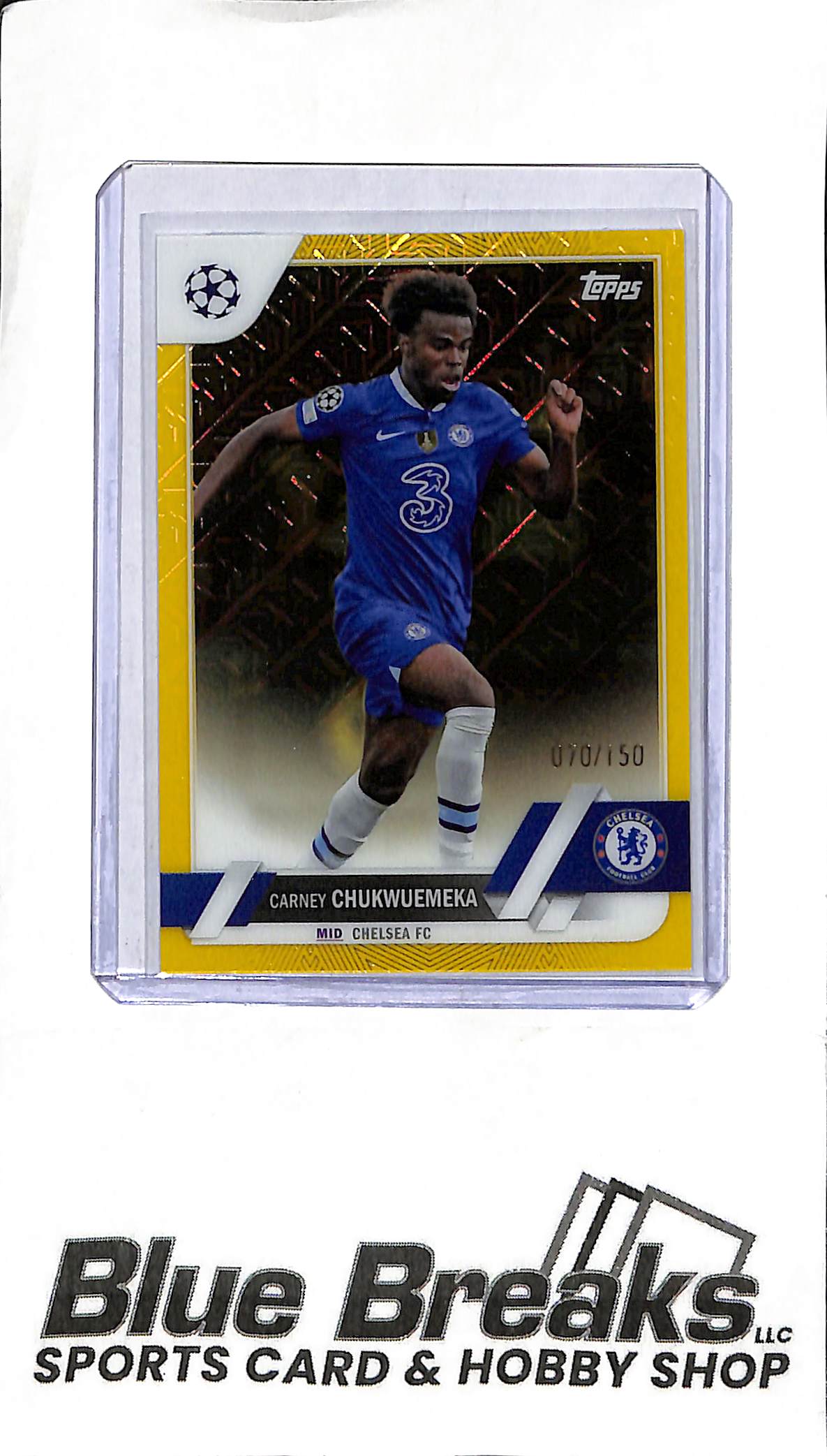 2023 Topps - Carney Chukwuemeka #91 - Yellow 070/150 - Soccer - Chelsea
