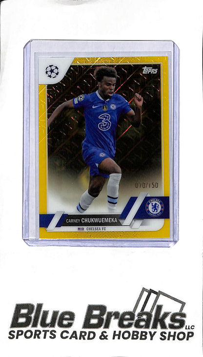 2023 Topps - Carney Chukwuemeka #91 - Yellow 070/150 - Soccer - Chelsea