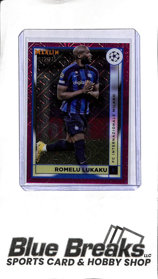 2023 Topps Merlin Champions League - Romelo Lukaku #64 - Magenta 072/275 - Soccer - FC Internazionale Milano