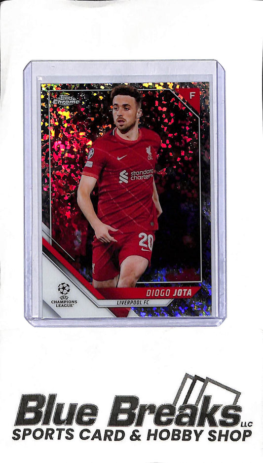 2022 Topps Chrome UCC - Diogo Jota #180 - Mini Diamonds 016/275 - Soccer - Liverpool