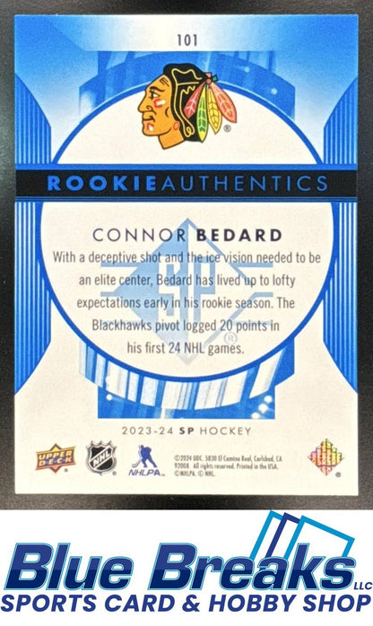 2023-24 SP Retail Blue Connor Bedard [RC] #101 Chicago Blackhawks