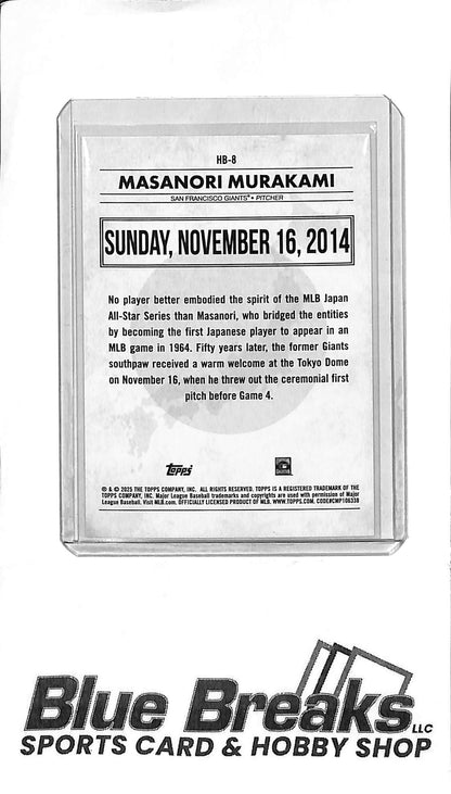 2025 Topps - Masanori Murakami HB-8 - Baseball - Giants