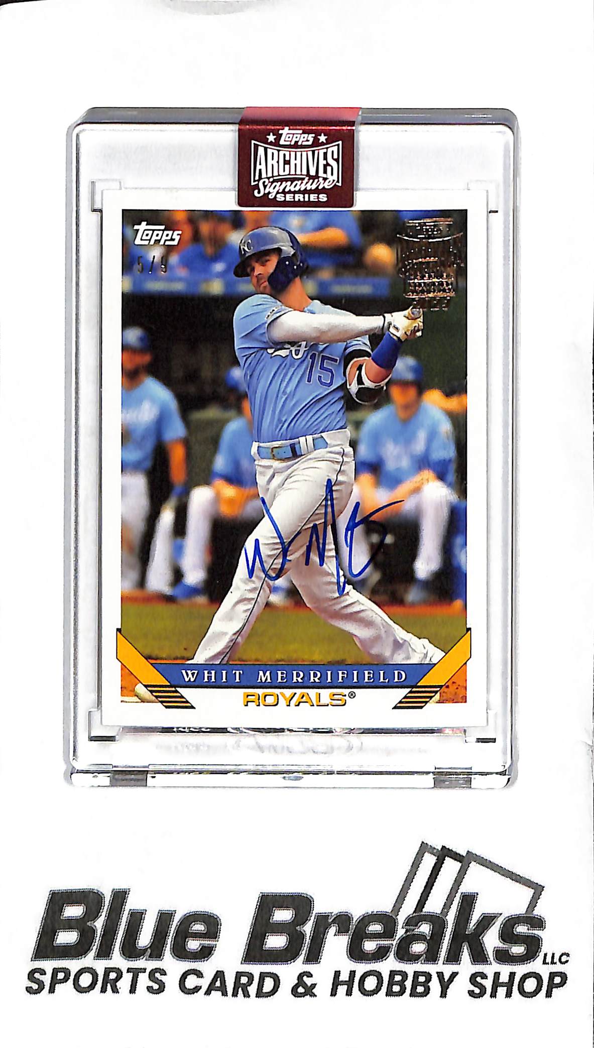 2023 Topps Archives Signature Series - Whit Merrifield Auto - #214 - 5/9 - Baseball - Royals